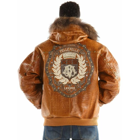 PELLE PELLE MB HOODIE PEANUT LEATHER JACKET