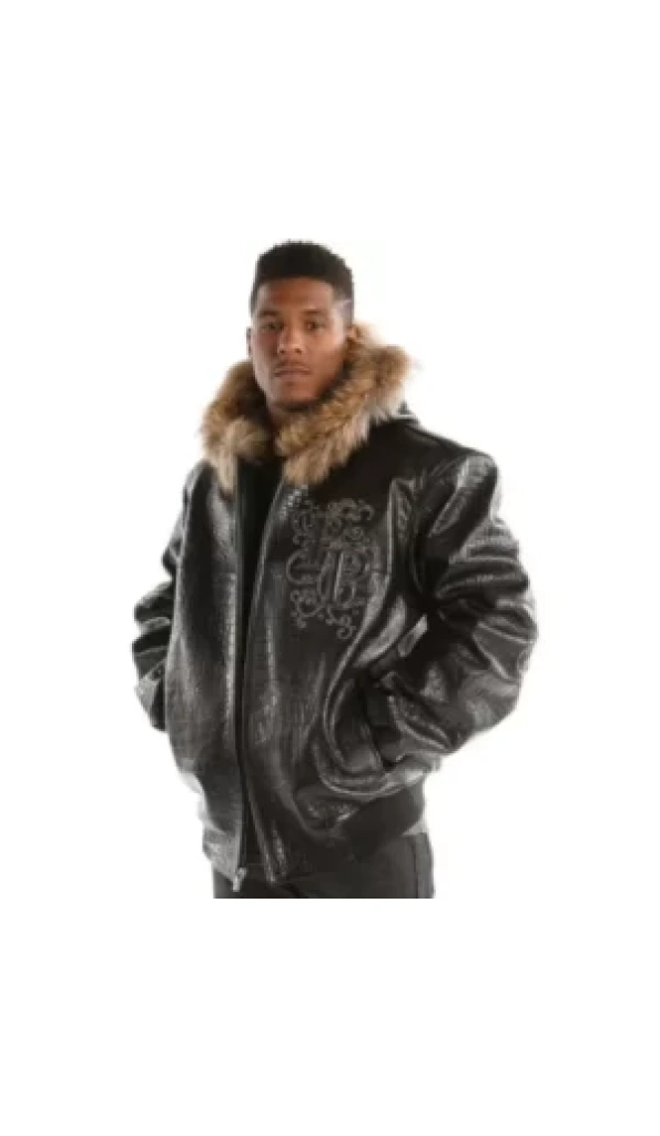 ATTRACTIVE CROCODILE BLACK JACKET PELLE PELLE