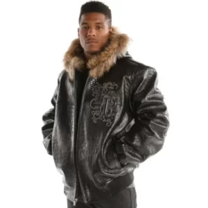 ATTRACTIVE CROCODILE BLACK JACKET PELLE PELLE