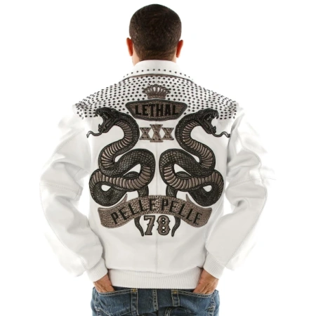 PELLE PELLE WHITE LEATHER JACKET IMPRESSIVE view 2