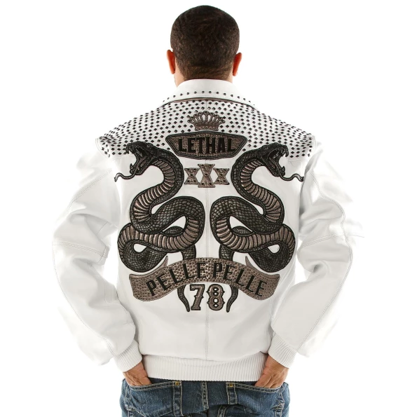 PELLE PELLE WHITE LEATHER JACKET IMPRESSIVE view 2