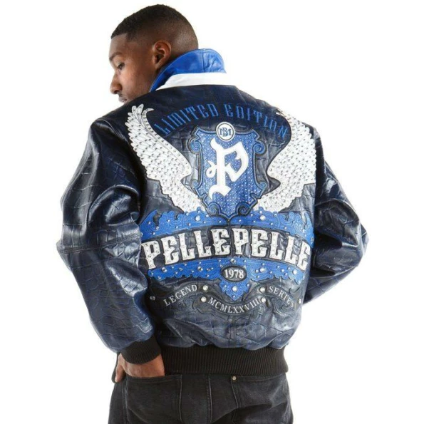 PELLE PELLE LIMITED BLUE LEATHER JACKET view 2