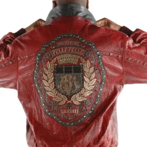 Pelle Pelle Men Red Emblem Leather Jacket view 2