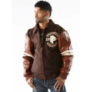 PELLE PELLE PANTHER BROWN WOOL JACKET view 1