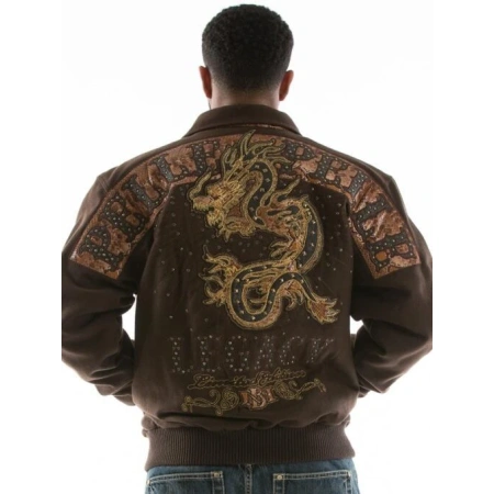Pelle Pelle Dragon Dark Brown Wool Jacket | Limited Edition view 2