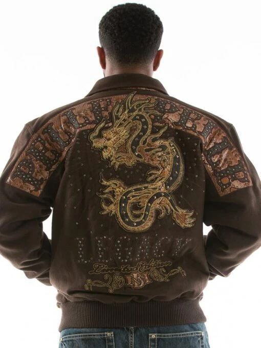 Pelle Pelle Dragon Dark Brown Wool Jacket | Limited Edition view 2