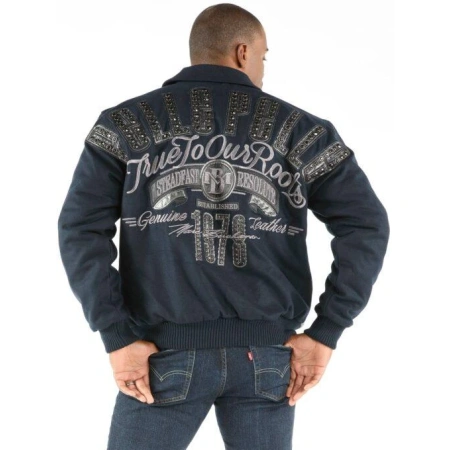 Pelle Pelle Navy Blue True To Our Roots Jacket | MB Jacket view 2