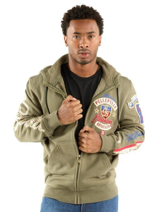 Pelle Pelle Beige American Bruiser MB Jacket | Wool Jacket view 1