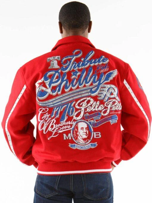 Pelle Pelle Red Tribute Philly Wool Jacket | MB Jacket view 2