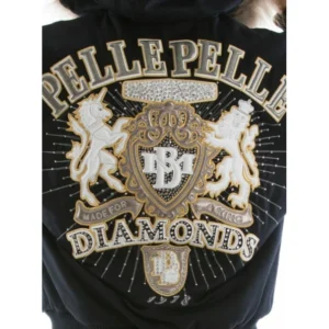 PELLE PELLE DIAMONDS BLACK WOOL JACKET view 4