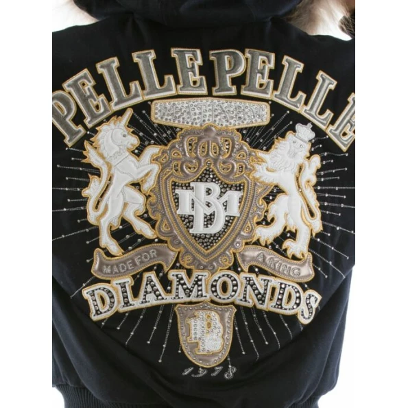 PELLE PELLE DIAMONDS BLACK WOOL JACKET view 4