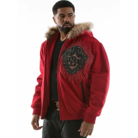 PELLE PELLE DIAMONDS RED WOOL JACKET