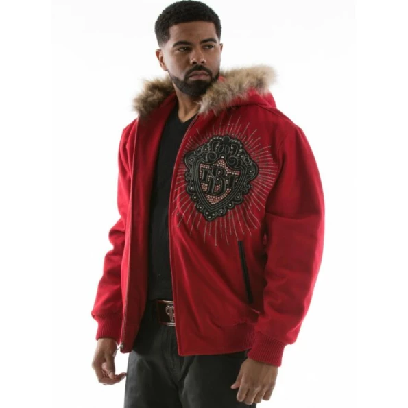 PELLE PELLE DIAMONDS RED WOOL JACKET
