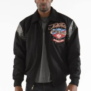 Pelle Pelle Men Black MB Wool Jacket | Red White & True view 1