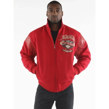 Pelle Pelle Men Red MB Wool Jacket | Red White & True
