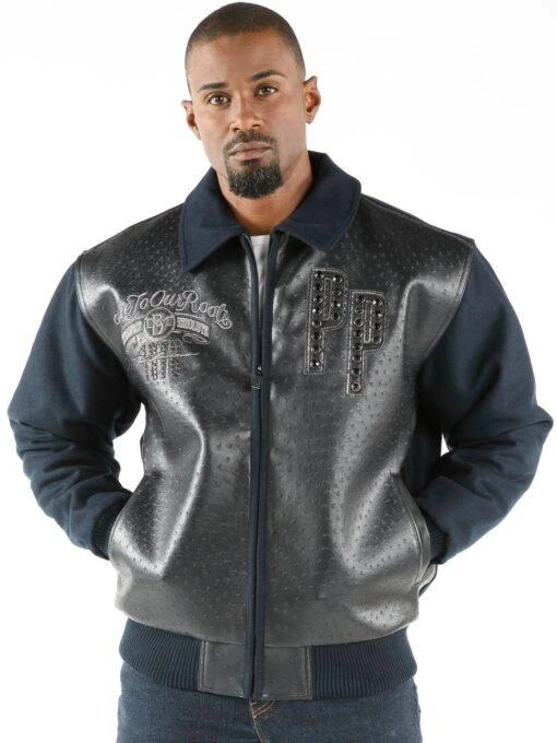 Pelle Pelle Navy Blue True To Our Roots Jacket | MB Jacket