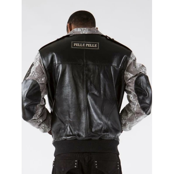 PELLE PELLE BLACK BIKER LEATHER JACKET view 2