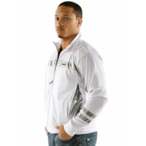 PELLE PELLE WHITE TRACK LEATHER JACKET