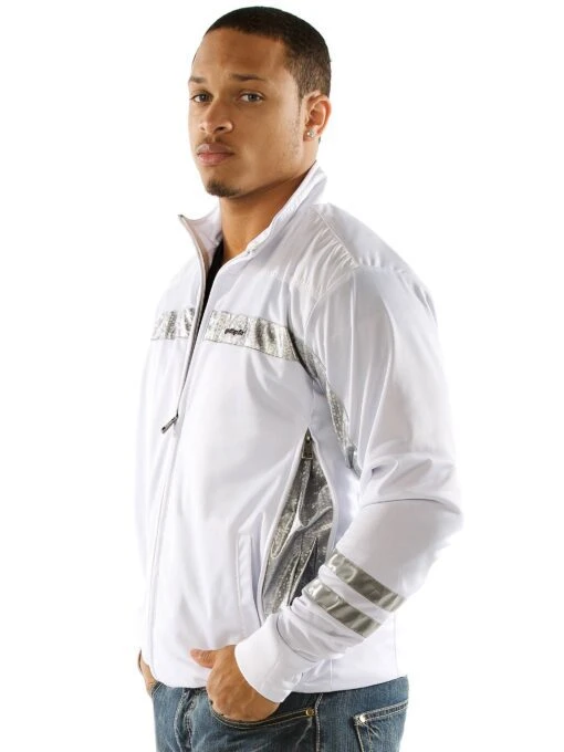Pelle Pelle White Wool Polyester Jacket view 3