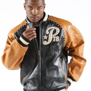 Pelle Pelle Premium Brown Leather Varsity Jacket view 2