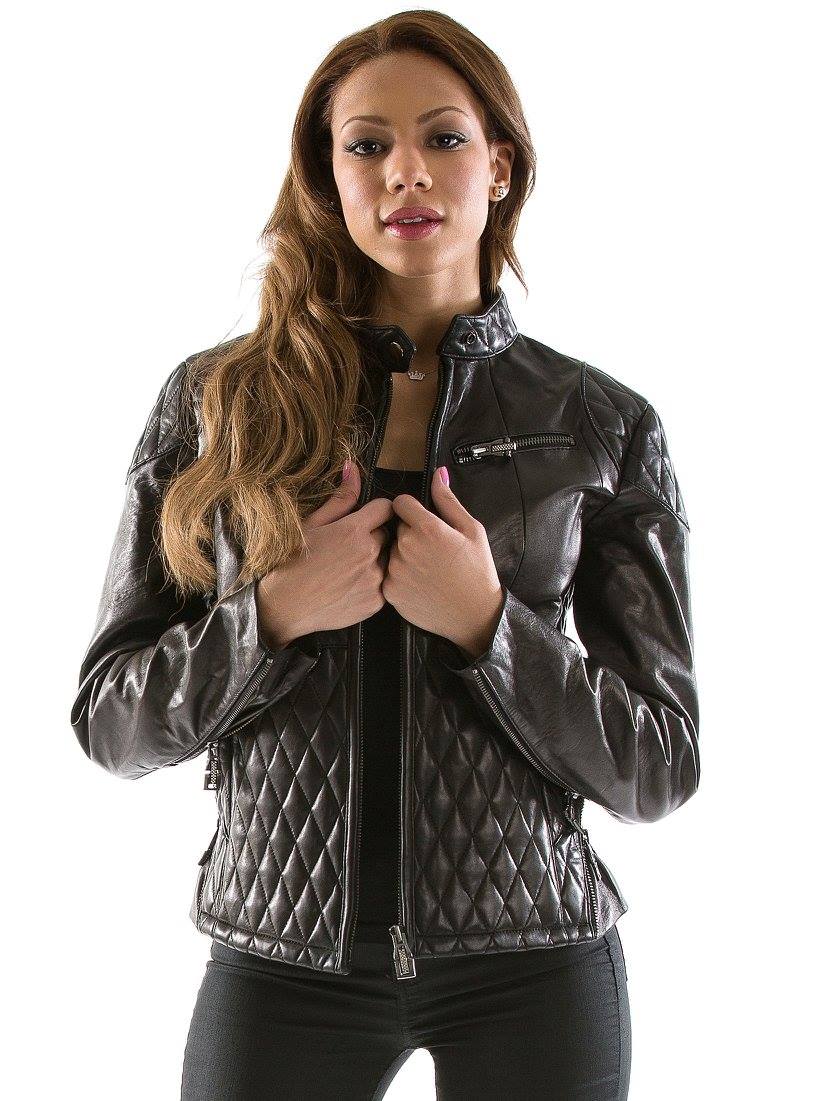 Pelle Pelle Women Quilted Black Biker Jacket