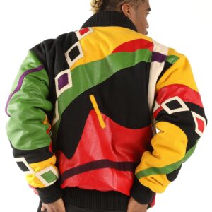 Pelle Pelle Red Abstract Bomber Jacket view 2