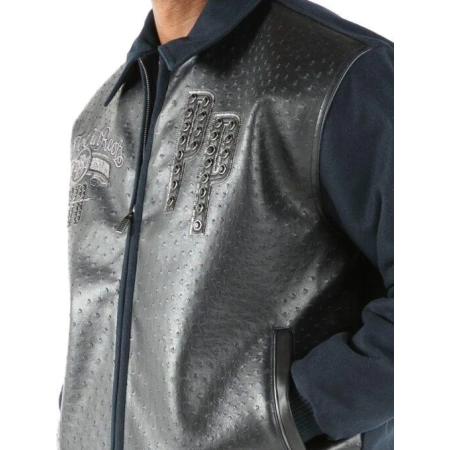 Pelle Pelle Navy Blue True To Our Roots Jacket | MB Jacket view 3