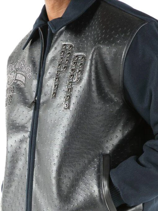 Pelle Pelle Navy Blue True To Our Roots Jacket | MB Jacket view 3