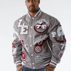Pelle Pelle Grey Varsity Jacket
