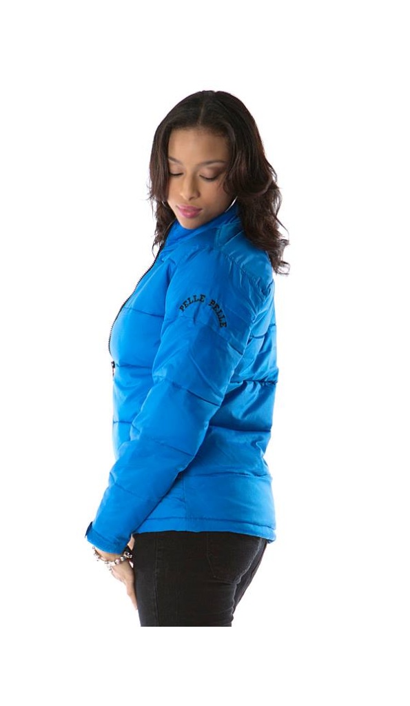 Pelle Pelle Women Blue Puffer Zipper Jacket