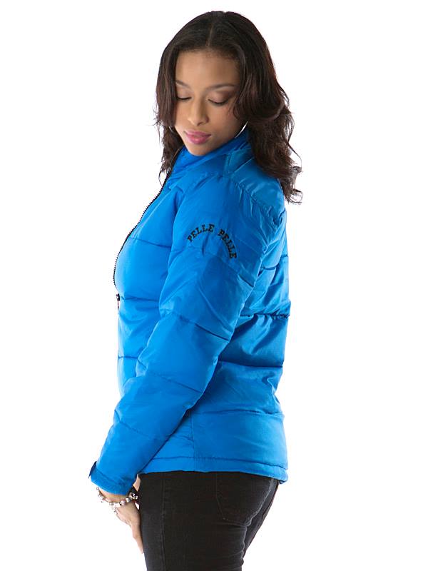 Pelle Pelle Women Blue Puffer Zipper Jacket view 1