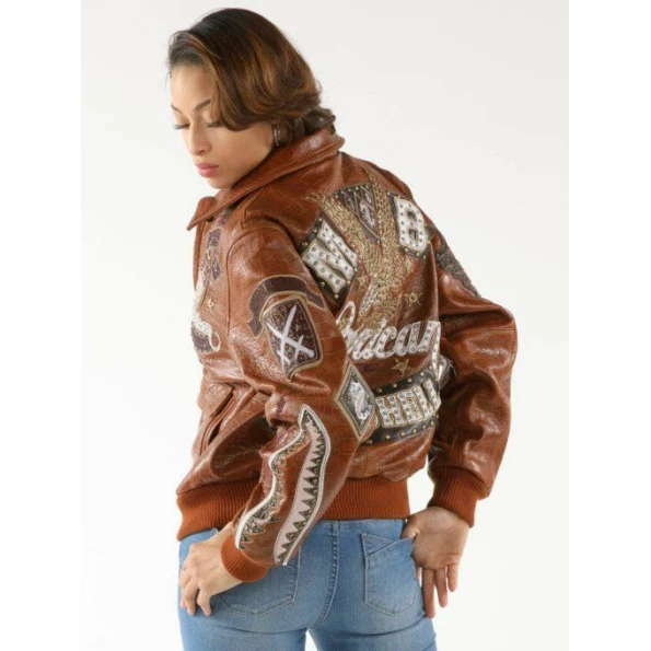 PELLE PELLE BOMBSHELL BROWN LEATHER JACKET view 2