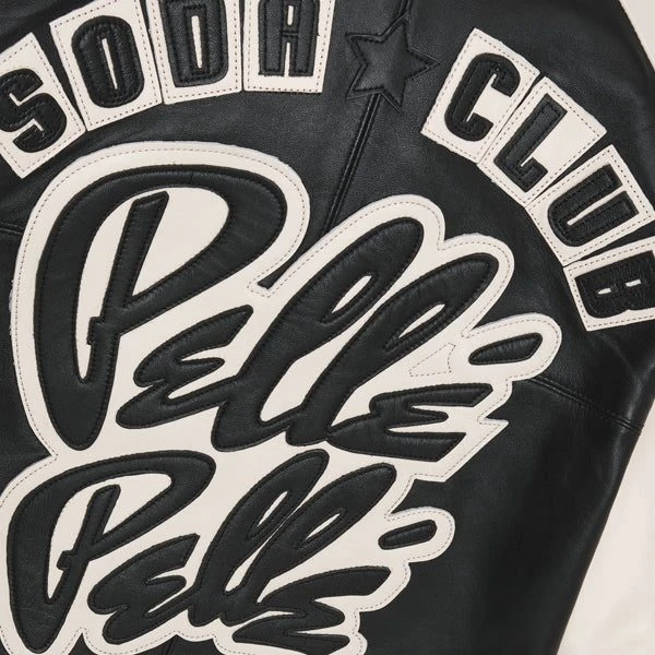 Pelle Pelle Black And White Soda Club Jacket | MB Jacket view 3