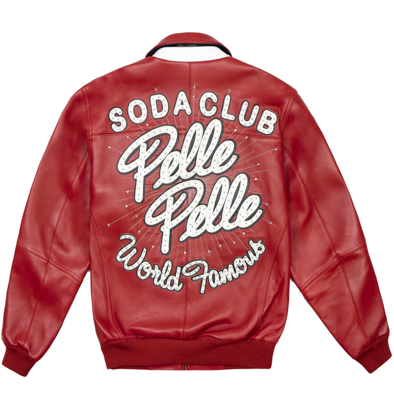 Pelle Pelle Red Soda Club Studs Jacket | Leather Jacket view 1