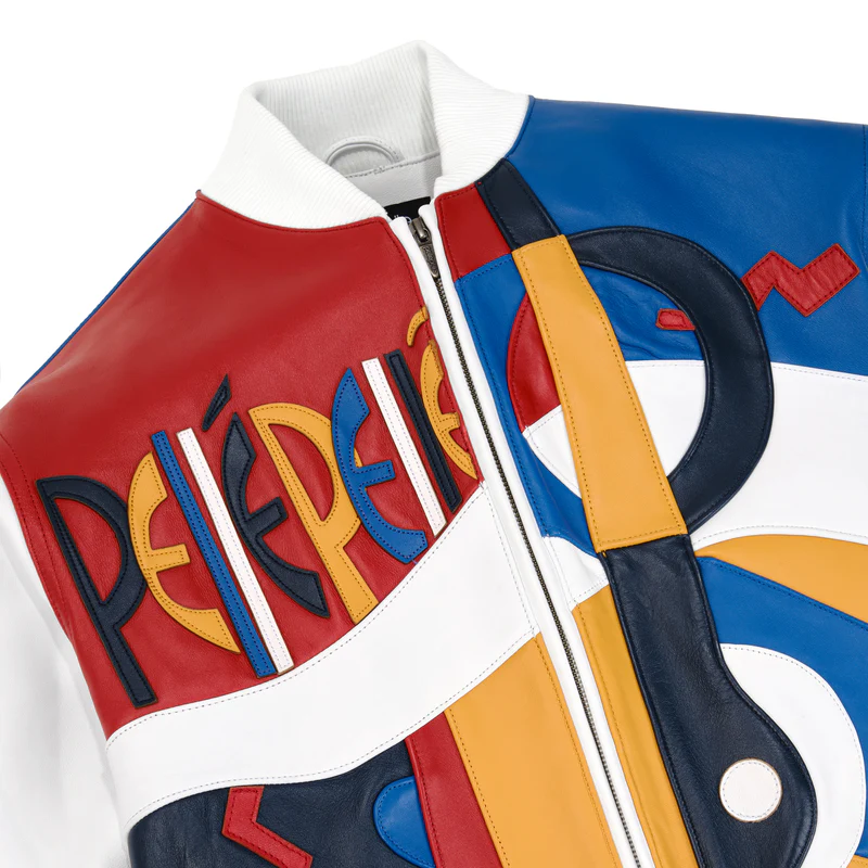 Pelle Pelle White Red Blue Picasso Leather Jacket | Men & Women view 5