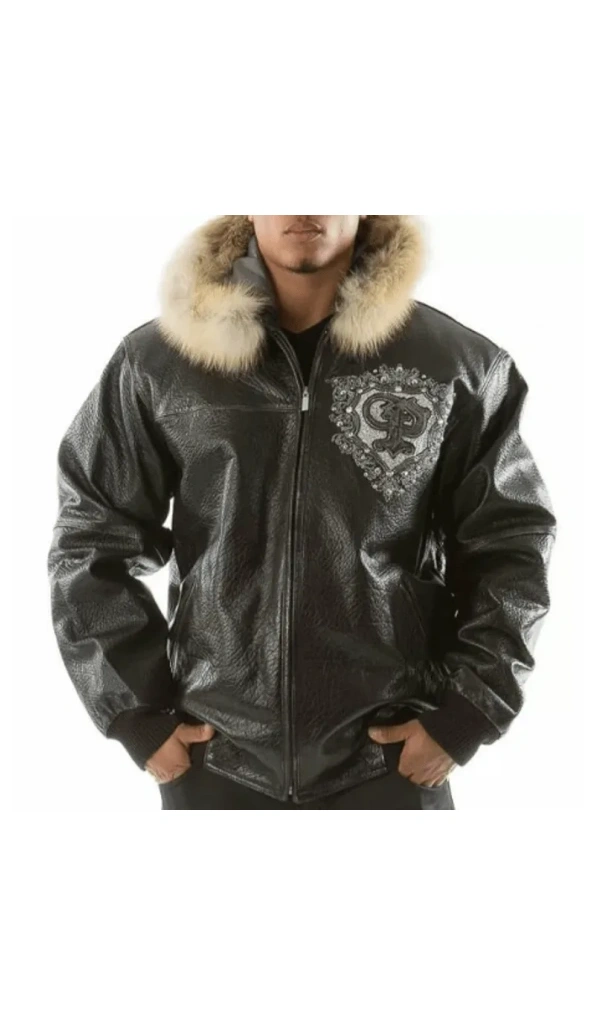 Pelle Pelle PP Crest Fur Hood Leather Jacket | Black Jacket