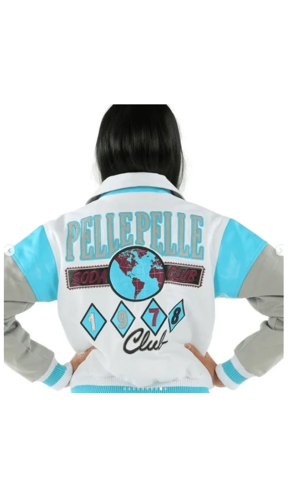 Pelle Pelle Soda Club Women Varsity Jacket | Wool & Leather