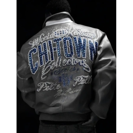 Pelle Pelle Grey ChiTown MB Leather Jacket | Men Jacket view 2