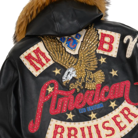 Pelle Pelle American Bruiser Black Hooded Jacket view 4