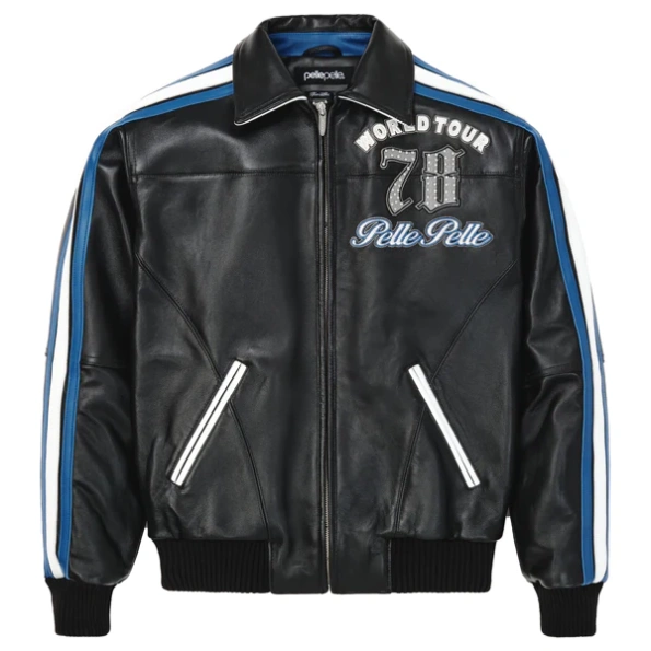 Pelle Pelle World Tour Black Leather Jacket | MB Jacket