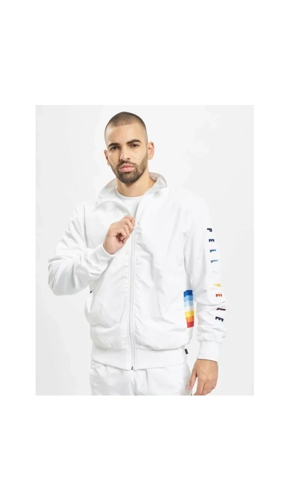 Pelle Pelle White Hooded Polyester Jacket