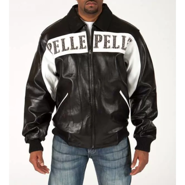 Pelle Pelle Vintage Goods Men Leather Jacket | Black & White