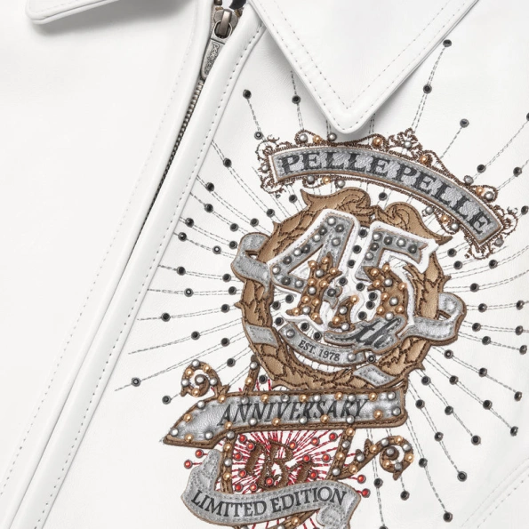 Pelle Pelle 45th Anniversary Studs MB Jacket | White Jacket view 4