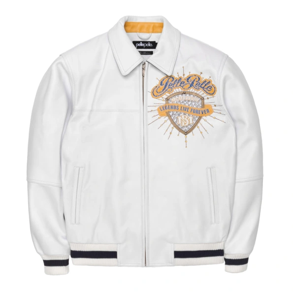 Pelle Pelle Legends Live Forever White Jacket | MB Jacket view 3