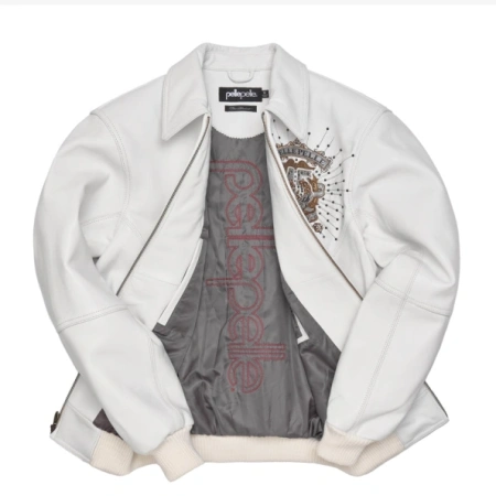 Pelle Pelle 45th Anniversary Studs MB Jacket | White Jacket view 3