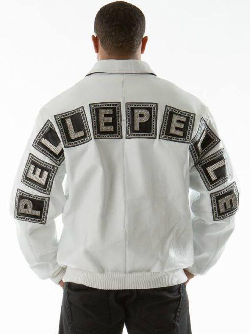 Pelle Pelle Men White Jeweled Jacket | Leather Jacket