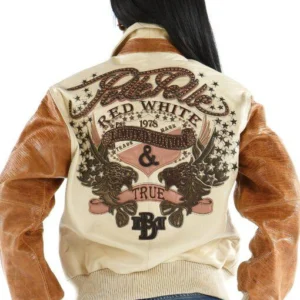 Pelle Pelle Cream And Brown Leather Jacket view 2