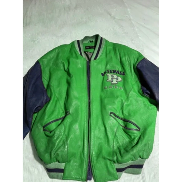 Pelle Pelle Green Baseball Champion MB Jacket view 2