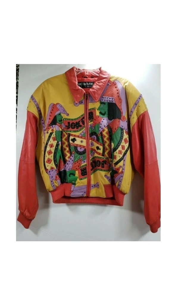 Pelle Pelle Red Yellow Studs Leather Jacket | Men & Women