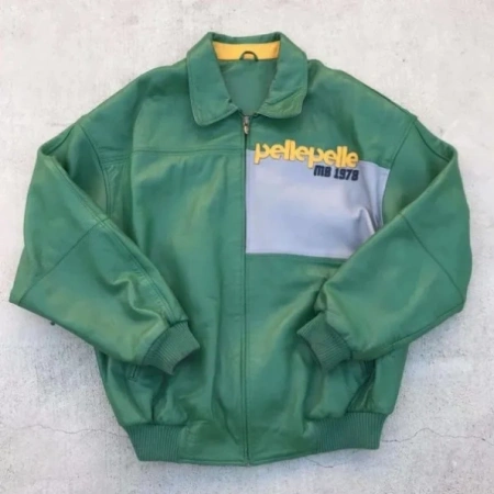 Pelle Pelle Green MB 1978 Leather Jacket view 2